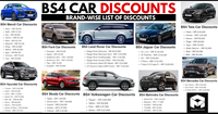 Bs4 Cars on discount. Brand wise list.