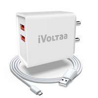 iVoltaa FuelPort 2.4A Dual (2) Port Wall Charger Adapter with Micro USB Cable @199.
