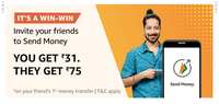 [Offer Update] - Amazon - Money Transfers Invite & Referral Offer you get Rs.31 they get Rs.75/-
