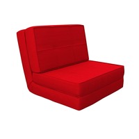 Camabeds Isten Floor Futon Sofa Cum Bed (Red)