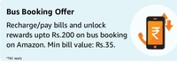 Bus Booking Offer Recharge/pay bills and unlock rewards upto Rs.200 on bus booking on Amazon. Min bill value: Rs.35