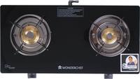 Wonderchef Ruby Black 2 Burner Glass Glass Manual Gas Stove(2 Burners) + 3 Bottle Rs.1560 (Effective Rs. 1359]