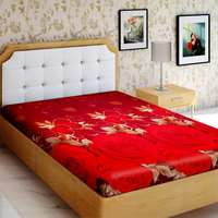 IWS 144 TC MICROFIBER SINGLE 3D PRINTED BEDSHEET(PACK OF 1, MULTICOLOR) 