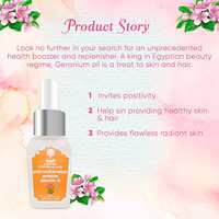 Khadi Essentials Luxurious Ayurvedic Pure Mediterranean Geranium Essential Oil For Anti Aging Skin, Hair Growth & Mood Enhancement Aromatherapy Usage,15ml Natural & Undiluted Oil