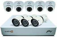 Godrej Security Solutions See Thru 4MP 4 Channel 5 Dome 3 Bullet Cameras Without Hard Disk HD Full CCTV Camera Kit (4MP8CH5D3B)