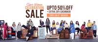 Pepperfry Super Woman Celebration Sale 50% off + 20% Cashback