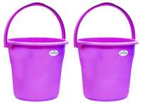 Princeware Duro Unbreakable Bucket Having Capacity of 16 Ltrs Each in Set of Two Available in Pink