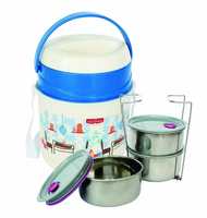 Princeware Leak Proof Insulated Tiffin Plastic Lunch Boxes, 340ml,...