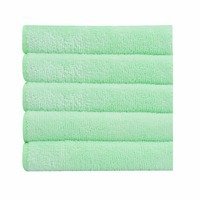 Bathla Spic & Span Multi Purpose Micro Fiber Cleaning Cloth - 340 GSM: 30cmx30cm (Pack of 5 - Light Green