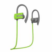 Molife Zoom Sports Wireless Bluetooth in-Ear Earphones with Mic and Earhooks (Green- Dual Tone)