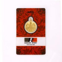 10% Off + 10% Cashback on Bangalore Refinery 2 Gm Round Lakshmi 24k (999) Yellow Gold Pendant via Federal Debit Card or HSBC Credit and Credit EM