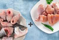Combo Pack (Chicken Curry Cut + Rohu Curry Cut) at Rs.303 With Delivery