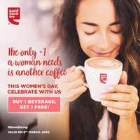 CCD Women's day offer : Buy 1 Beverage Get 1 Free on 8th March