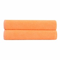 Bathla Spic & Span Multi Purpose Micro Fiber Cleaning Cloth - 300 GSM: 40cmx40cm (Pack of 2 - Fluorescent Orange)