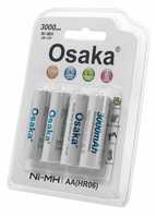 Osaka NI-MH HR06 4xAA 3000mAh Enelong Rechargeable Battery Set

