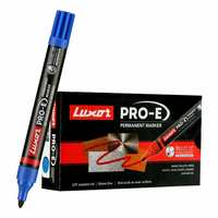Luxor 1884 Pro-E Refillable Permanent Marker - Blue - Box of 10

