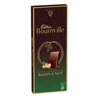Cadbury Bournville Raisin and Nuts Dark Chocolate Bar, 80g (Pack of 4)