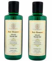 Khadi Natural Herbal Neem Sat Hair Cleanser (Shampoo), 210ml (Pack of 2)

