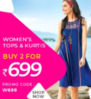 Buy 2 tops/Kurtis for ₹699