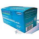 Adenna Fel110B Earloop Face Masks, 3-Ply, 4 Fold, Blue, 50 Count (Pack Of 10)