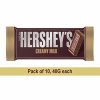 Hershey's Bar Milk, 40gm (Pack of 10) Pouch, 10 x 40 g