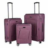 Nasher Miles Budapest Hard PP & Soft Melange Set of 3 Luggage Bag (19, 24 & 28 inch) Purple at 6140