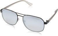 Pepe Jeans Polarized Aviator Unisex Sunglasses - (PJ5127C1P_Matt Black|61|Silver Revo Color Lens)