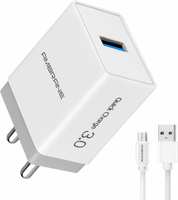 Ambrane AQC-56 3.0 Quick Charge 3 A Mobile Charger with Detachable Cable @ 314
