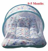
Nagar International Baby Luxury and High Quality Toddler Bedding Set with Mosquito Net in Cotton Fabbric (Mt-01 Blue, 0-5 Months)@246

