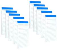Dahsha 10 Pack Writing Notepad 30 Pages for Office, Home, Shop, School (16 x 9.5 cm)

