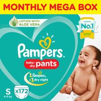 Prebook : Pampers Diaper Pants Monthly Pack - S (172 Pieces) @1205 

