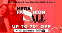 Amazon Mega Fashion Sale 19-22 March - Upto 70% off + 10% Cashback in Amazon Pay Balance