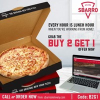 Sbarro Pizzas : Buy 2 Get 1 Free on online orders