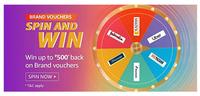 Amazon Spin And Win | Brand Vouchers