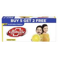 Lifebuoy Lemon Fresh Soap, 125 g (Pack of 7) with (Buy 5 Get 2 Free)