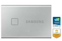 Samsung T7 Touch 2TB USB 3.2 Gen 2 (10Gbps, Type-C) External Solid State Drive (Portable SSD) Silver (MU-PC2T0B)