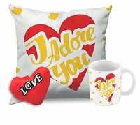 Printed Cushion + 1 Mug + 1 Rose @149