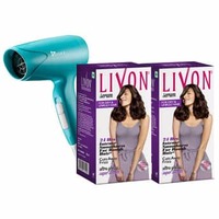 Livon Serum for Dry & Unruly Hair With Moroccan Argan Oil (Pack of 2) + Syska Hair Dryer