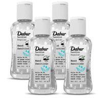 Dabur Sanitize Hand Sanitizer | 60% Alcohol Based Sanitizer (Regular) - 50 ml each (Pack of 4)