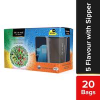 50% Off: TE-A-ME Ice Brews Cold Brew Ice Infusion, Five Delicious Flavour with Free Sipper Bottle, 20 Pyramid Infusion Bags at Rs.215