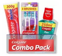 Selected Locations - Colgate Max fresh combo 3 brushes, mouthwash  ,toothpaste