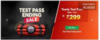 Test Pass Ending Sale - Get Yearly Test Pass at Just Rs.25 Each Month