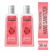 Fresh Essential Hand Sanitizer - Strawberry, 50 ml (Pack of 2) 