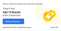 Complete Today's Task ( 30th March )& Get 2 Supercoins free