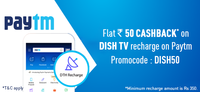 Pay With Paypal & Get 50% Cashback On DishTv Recharges