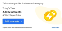 Complete today task ( 31st March ) get  2 SuperCoins