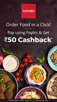 Get 40% Off + Paytm Cashback Upto ₹50 on 5 Orders this April.
