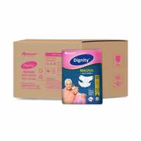 Dignity Magna Adult Diaper Medium 10 Pcs, Waist Size 28”- 45”, (Pack of 12) 