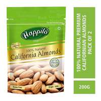 Happilo 100% Natural Premium Californian Almonds, 200g (Pack of 2)