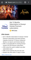Disney + plus Hotstar worth 1499 is at only 999 Flipkart coins